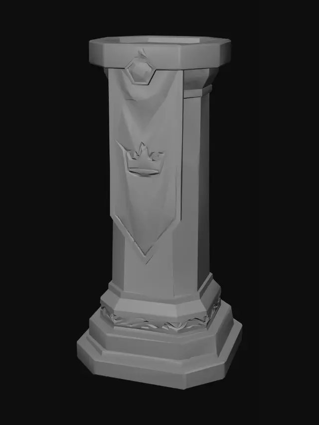 3D model for Royal Banner Pedestal