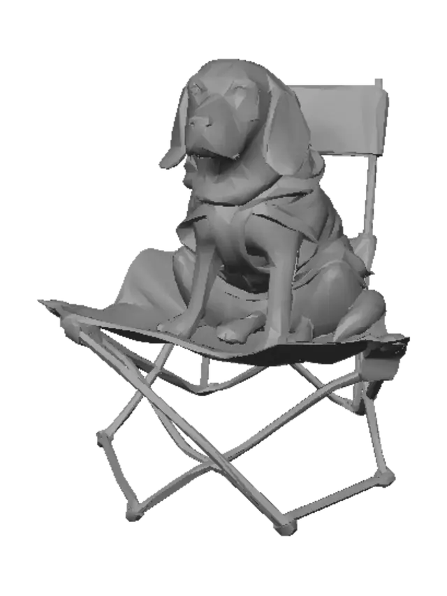 3D model for Beagle in a Pink Hoodie