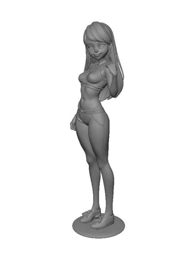 3D model for Blue-Haired Athlete