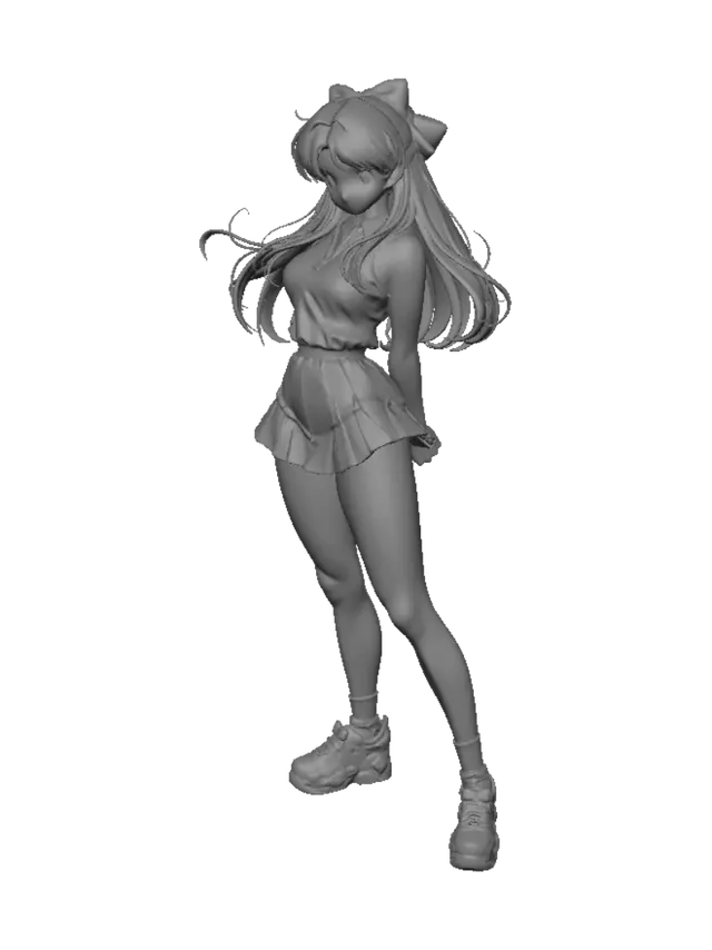 3D model for Blonde on the Tennis Court