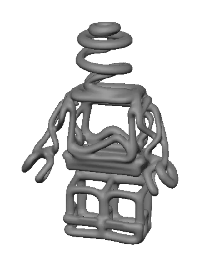 3D model for Coiled Figure in White