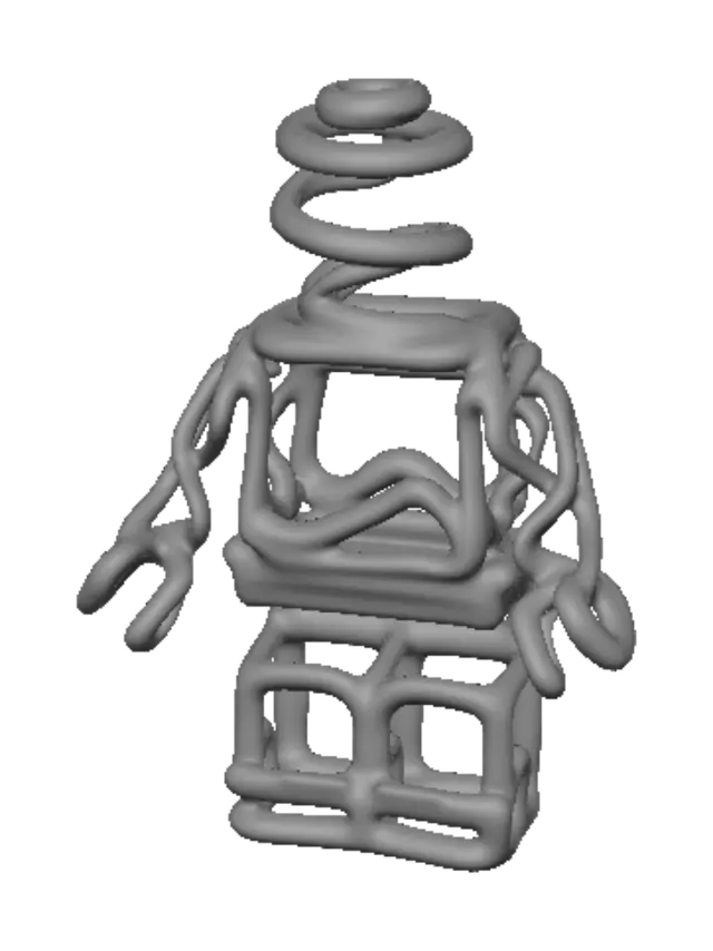 3D model for Coiled Figure in White