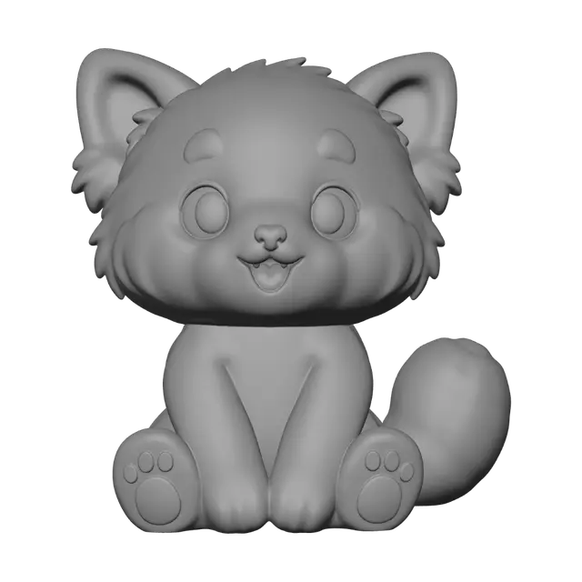 3D model for Red Panda Plush Toy