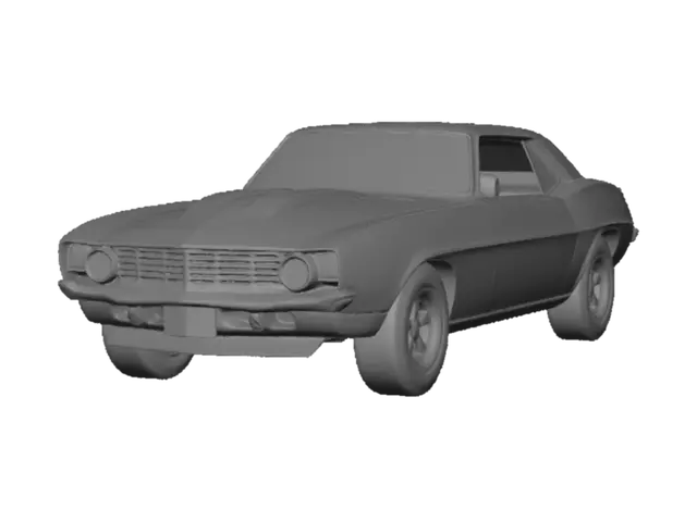 3D model for Blue Thunder Muscle Car