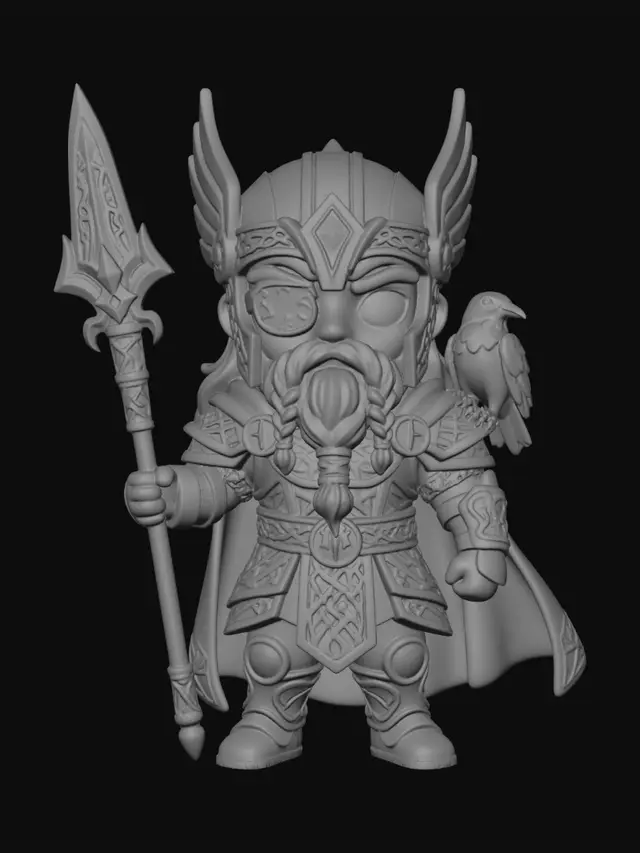 3D model for Auric Dwarven Warlord