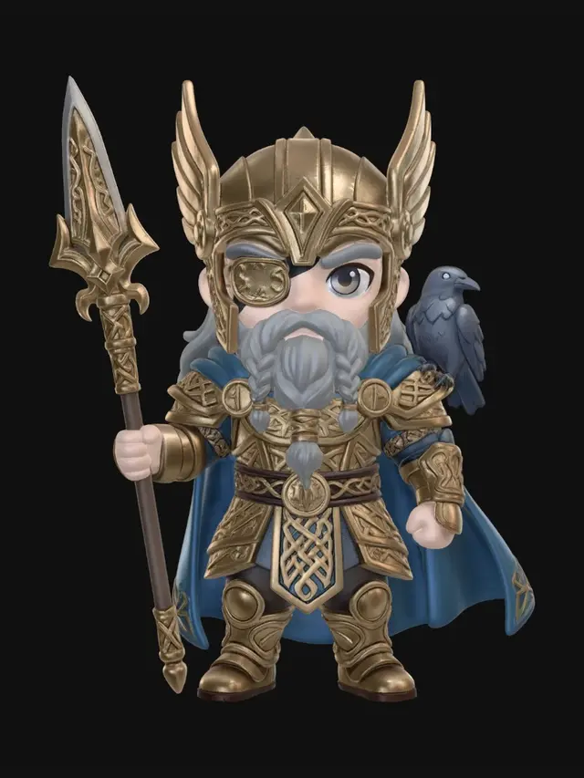 3D model for Auric Dwarven Warlord