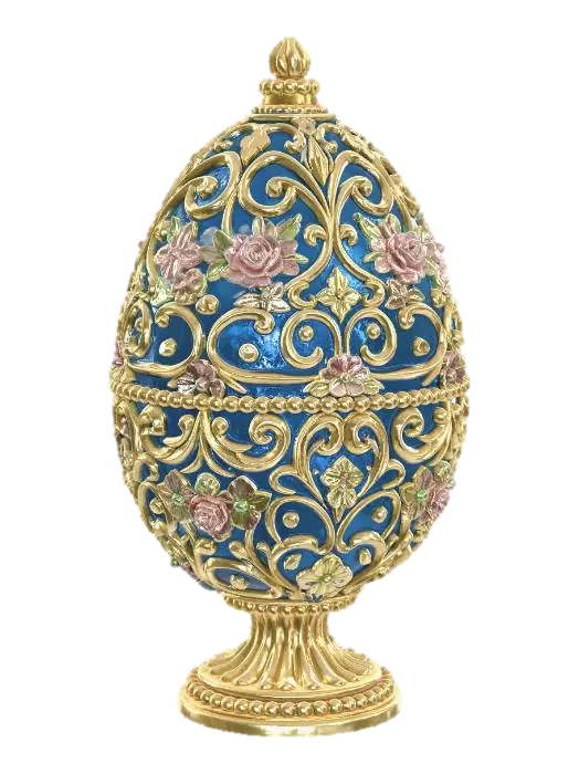 Golden Floral Filigree Egg, #EasterEgg2026# 3D model, vytvořený pomocí AI
