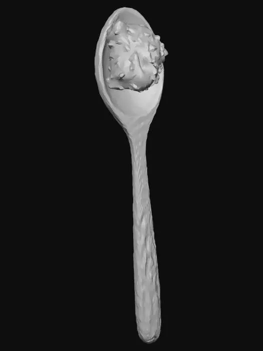 3D model for Sprinkled Frosting on a Wooden Spoon