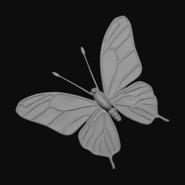 3D model for Stained Glass Butterfly