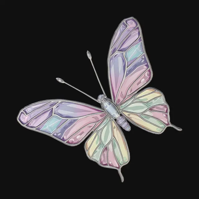3D model for Stained Glass Butterfly