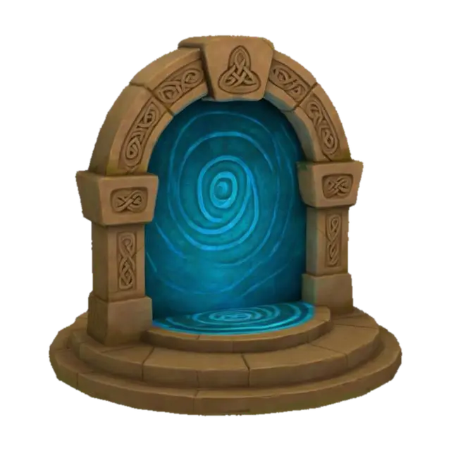 Mystical Portal - Circle 3D model, vytvořený pomocí AI