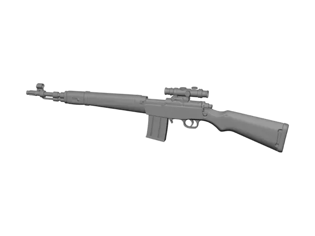 3D model for StG 44 with scope