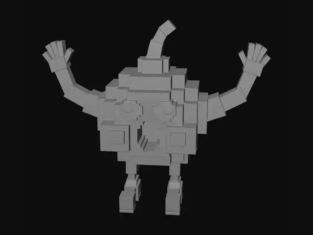 3D model for Purple Pixel Monster