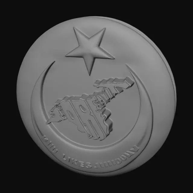 3D model for Edremit High School Administration Emblem