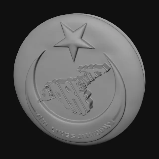 3D model for Edremit High School Administration Emblem