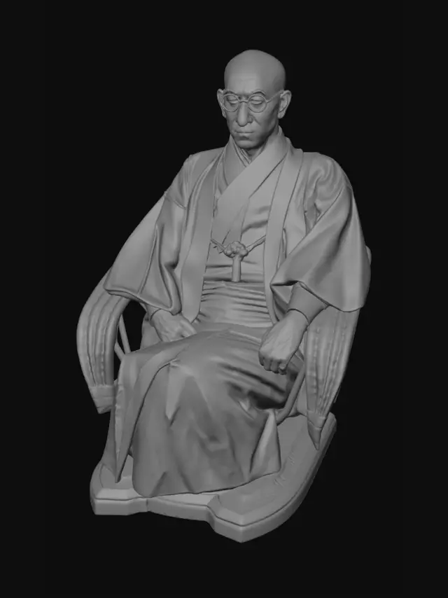 3D model for Quiet Monk on a Bench