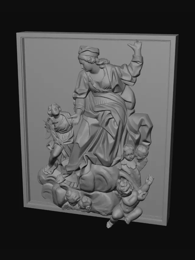 3D model for Madonna and Child with Angels
