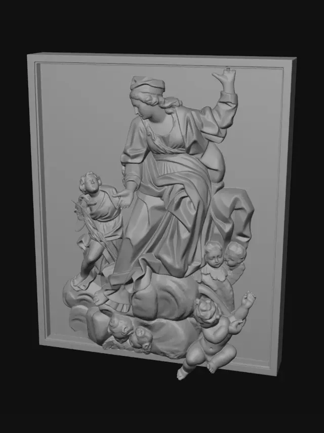 3D model for Madonna and Child with Angels