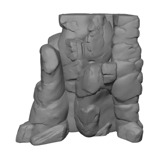 3D model for Mossy Stone Cliff