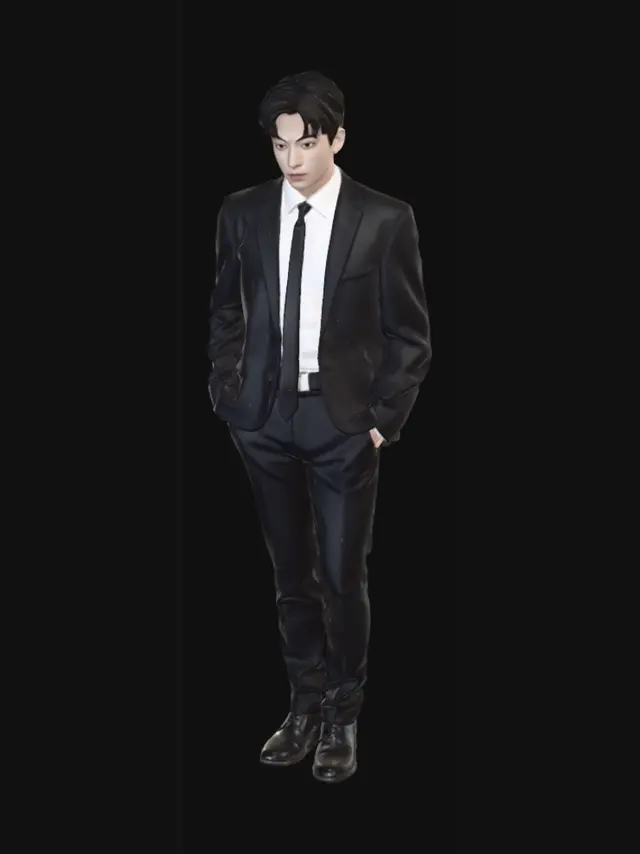 3D model for Dapper Gentleman in a Black Suit