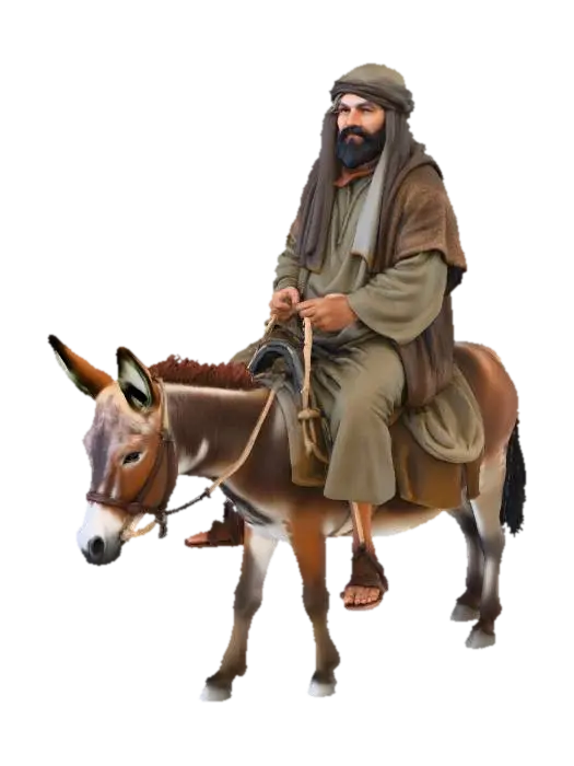 Traveler on a Donkey - Shepherd 3D model, vytvořený pomocí AI
