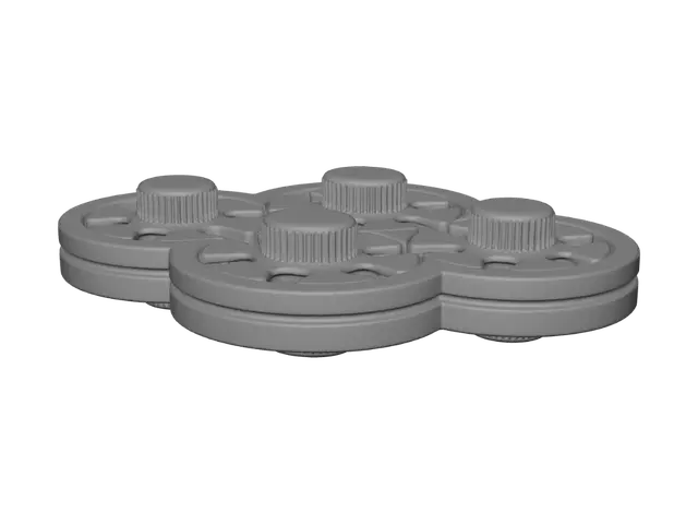 3D model for Tri-Color Gear Fidget