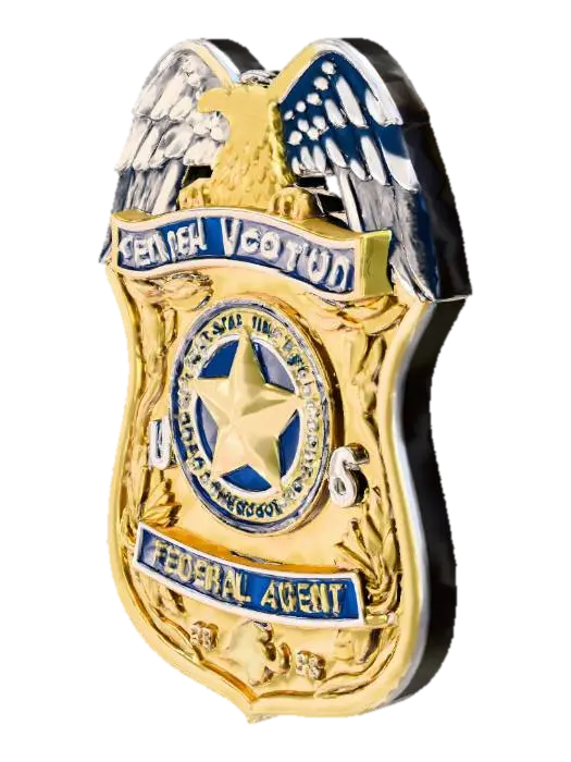 US Postal Inspector Badge 3D model, vytvořený pomocí AI