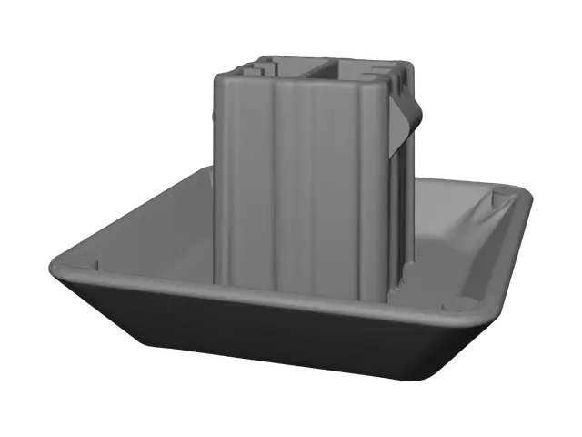 3D model for Black plastic connector