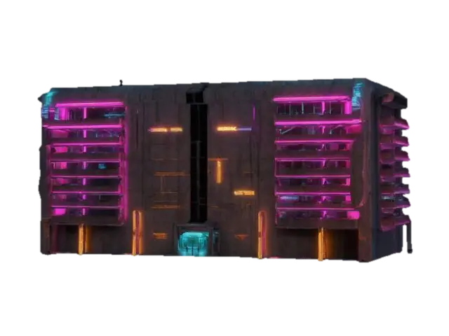 Subject: Multi-story apartment building with urban architectural details. Style:… - Concrete 3D model, vytvořený pomocí AI