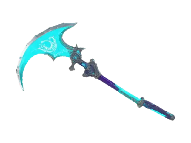 Subject: Chrono-Forged Rift Scythe, a double-bladed scythe wielded by those who… - Time 3D model, vytvořený pomocí AI