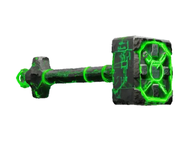 3D-модель A massive war hammer forged from ancient blockchain ledgers, stored in… - Crypto, сгенерированная ИИ
