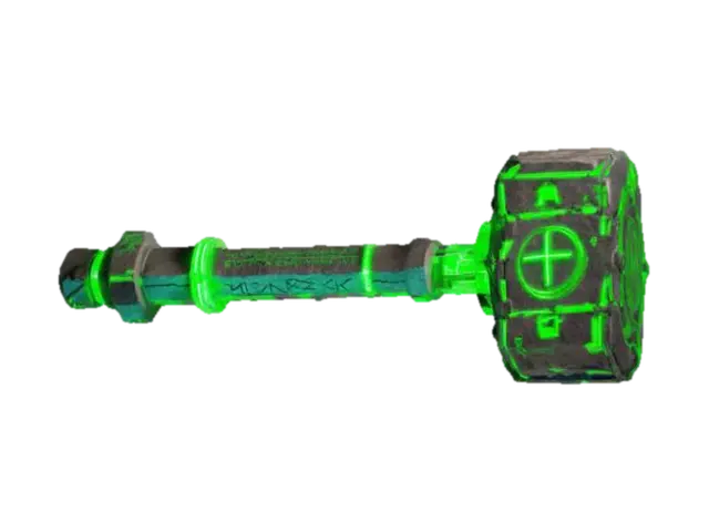 3D-модель A massive war hammer forged from ancient blockchain ledgers, stored in… - Crypto, сгенерированная ИИ