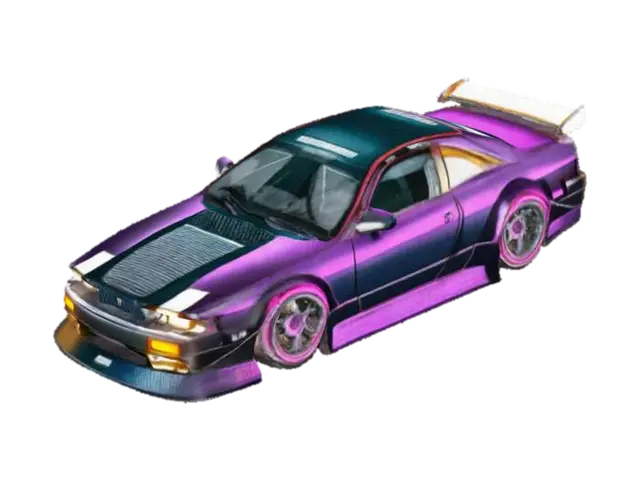 Night Drift Scene 3D model, vytvořený pomocí AI