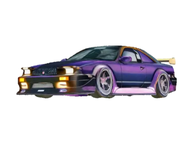 Night Drift Scene 3D model, vytvořený pomocí AI