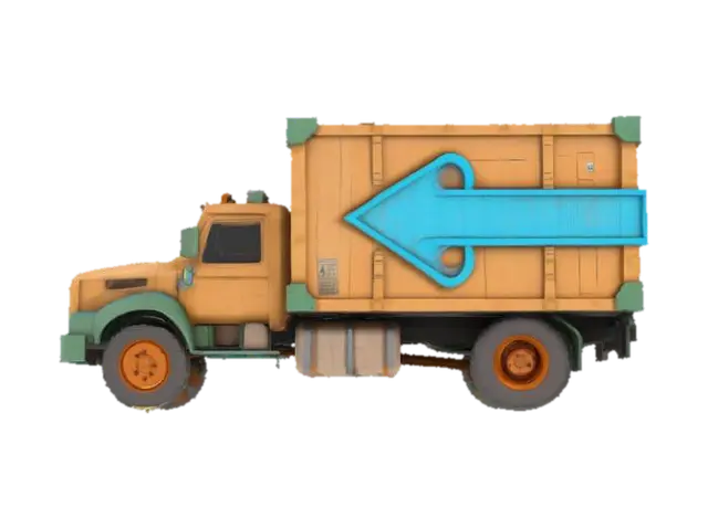 { "Object": "3D asset crate delivery hovertruck", "Material": "wood, metal bands,… 3D model, vytvořený pomocí AI