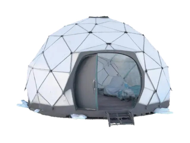 { "Object": "Nomad Ghost Camp – Arctic Outpost", "Material": "Foldable graphene… 3D model, vytvořený pomocí AI