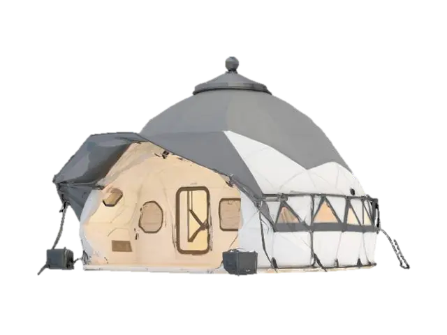 { "Object": "Nomad Ghost Camp – Arctic Outpost", "Material": "Foldable graphene… 3D model, vytvořený pomocí AI