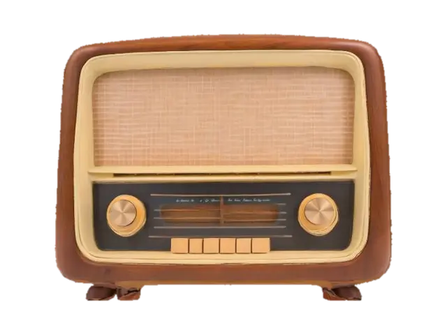 Modello 3D Vintage Radio, generato dall’IA