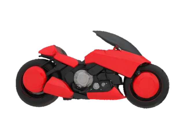 Kaneda’s Bike - Cycle 3D model, vytvořený pomocí AI