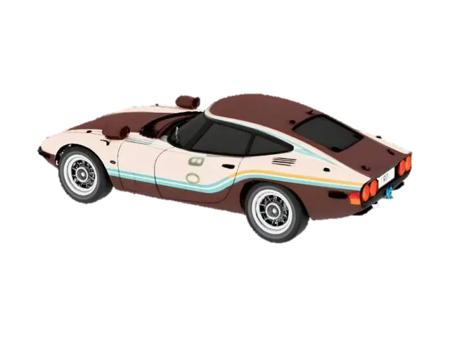 1967 Toyota 2000GT - Livery 3D model, vytvořený pomocí AI