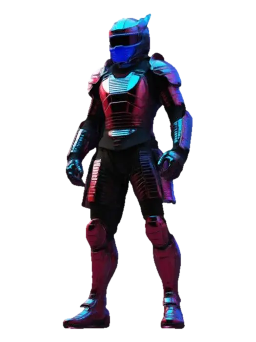 3D model for samurai F1 driver
Style: Futuristic, sleek yet traditional samurai armor aesthetic
Material: Layered metallic plating with neon-lit edges, reinforced combat gloves and boots
Details: Kabuto-style helmet with holographic visor, crimson and black color scheme with glowing blue highlights, combat-ready agility enhancements
Purpose: High-speed cyber-racing in a dystopian Tokyo, futuristic game asset