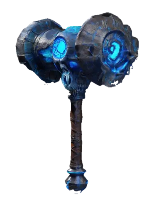 🌀 Description: A chunky, oversized war hammer with a prehistoric twist! The head is… - Runic 3D model, vytvořený pomocí AI