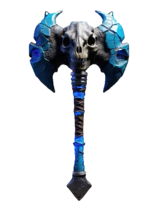 🌀 Description: A chunky, oversized war hammer with a prehistoric twist! The head is… - Runic 3D model, vytvořený pomocí AI