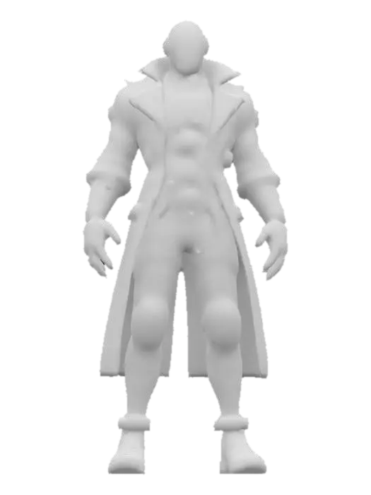 3D model for {
  "prompt": "A highly detailed steampunk cyborg bounty hunter, humanoid with exposed brass and copper mechanical parts, intricate clockwork gears on shoulders and back, wearing a dark leather trench coat with glowing blue circuit lines, monocle with a targeting reticle over one eye, mechanical arm with clawed fingers, rugged boots with pneumatic joints, standing in a confident pose with a smirk, realistic textures for metal, leather, and synthetic skin",
  "format": "glb",
  "polycount": "high"
}
