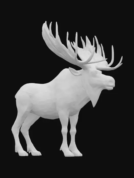 3D model for [Canada]
Object: Aurora Moose Titan
Material: Living stardust, glowing ice, ethereal mist
Shape/Form: Giant moose-like creature with massive luminous antlers stretching like northern lights
Color Scheme: Deep cosmic purples, greens, and blues with soft white highlights
Texture Details: Wispy mist textures, shimmering particle antlers, smooth icy hooves
Style: Mythical cosmic realism
Environment/Use Context (optional): Roaming across frozen tundras under shifting auroras
Reference Models (optional): Inspired by cosmic giants and Canadian wildlife myths #AroundTheWorld#