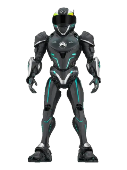 Object: Mercedes-AMG Petronas F1 Team Mascot Material: Ultra-light graphene composite… - Led 3D model, vytvořený pomocí AI