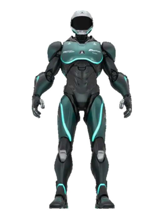 Object: Mercedes-AMG Petronas F1 Team Mascot Material: Ultra-light graphene composite… - Led 3D model, vytvořený pomocí AI