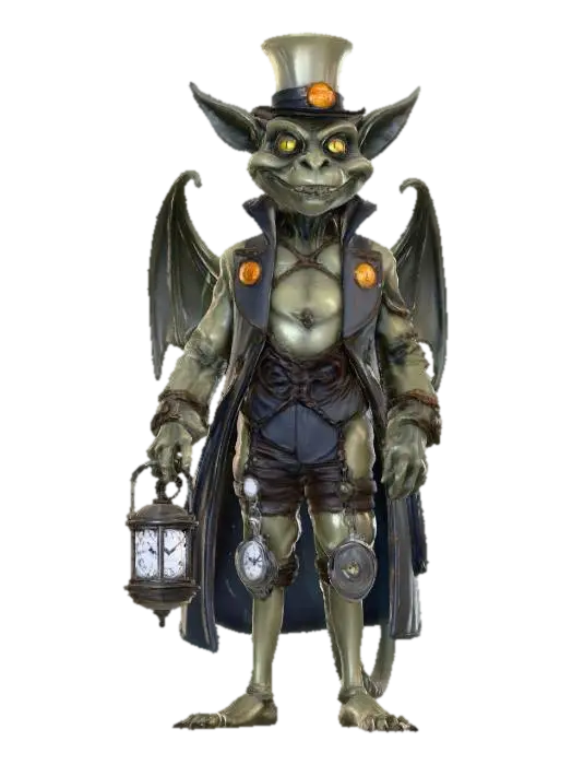 Modello 3D Gargoyle Watchmaker, #Halloween2025#, generato dall’IA