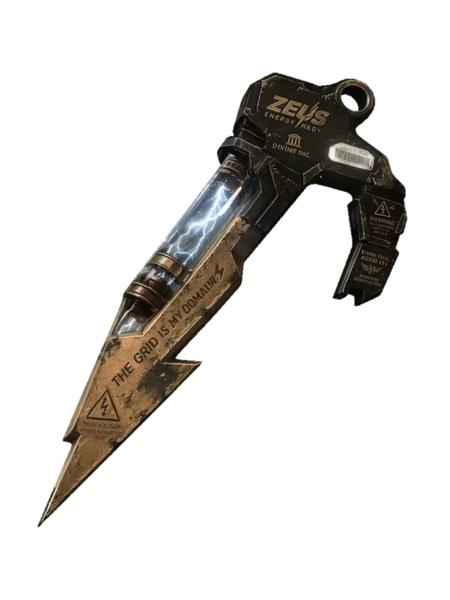 Lightning Spear 3D model, vytvořený pomocí AI