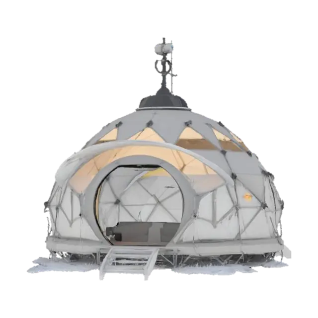 { "Object": "Nomad Ghost Camp – Arctic Outpost", "Material": "Foldable graphene… 3D model, vytvořený pomocí AI
